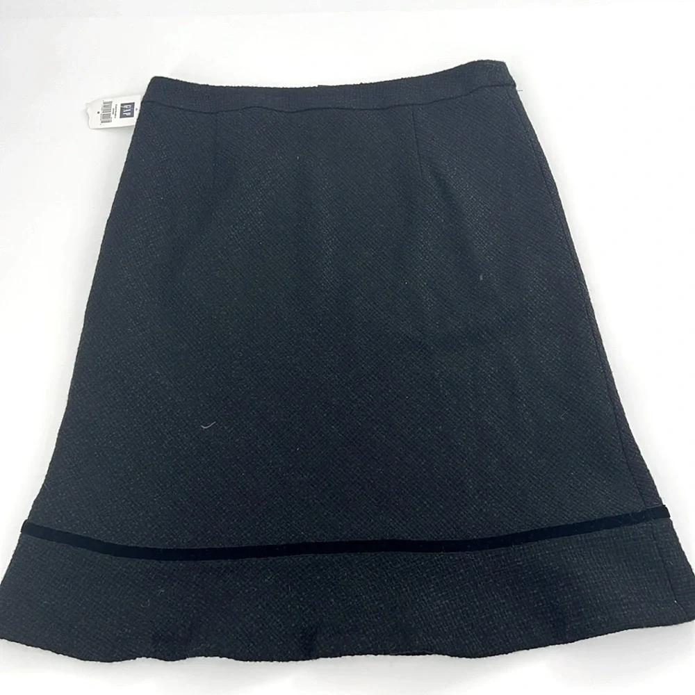 Gap tweed wool blend pencil flare office work professional quality‎ skirt size 8